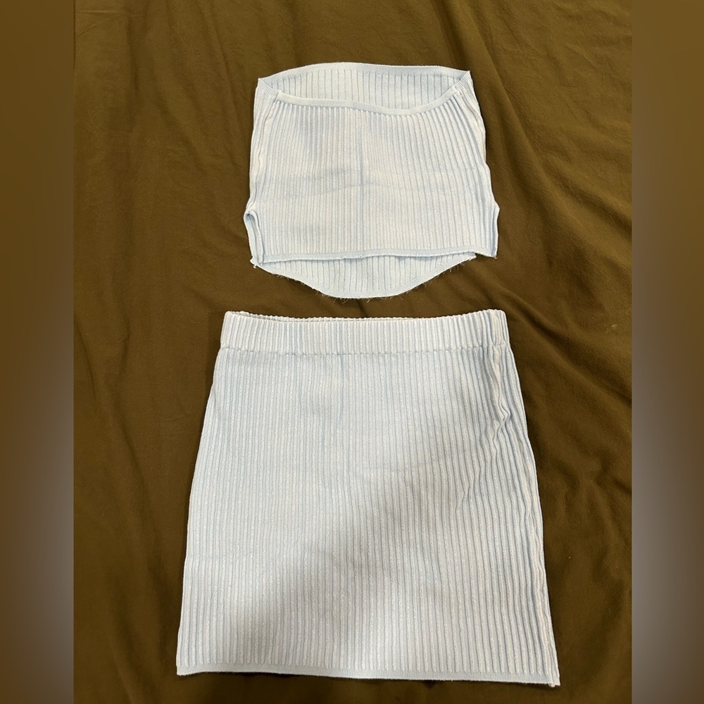 Blue Ribbed Set - Picture 2 of 3